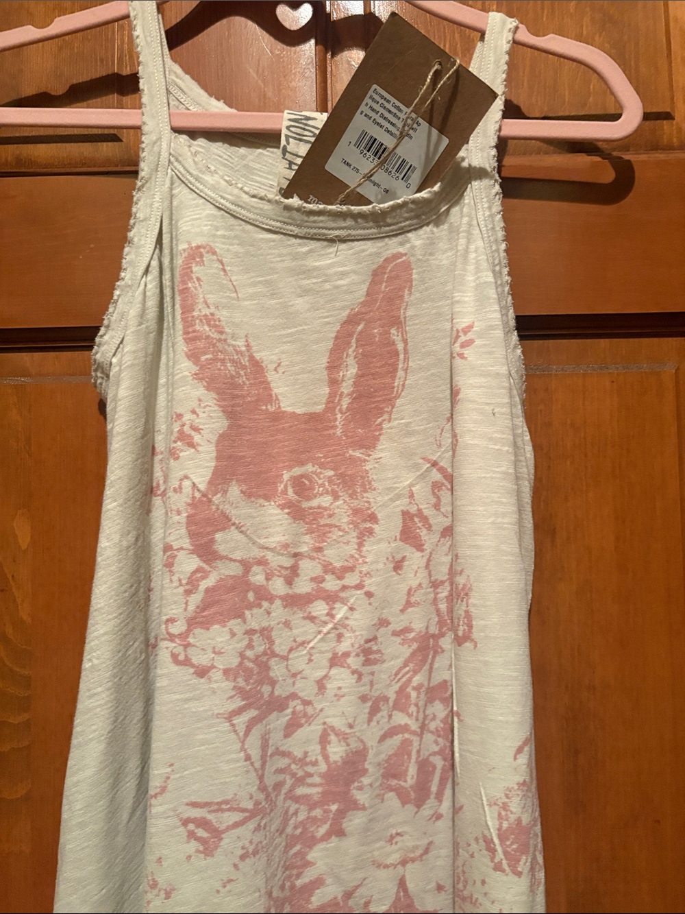 Magnolia Pearl Cream Maxi Dress with Pink Rabbit Print